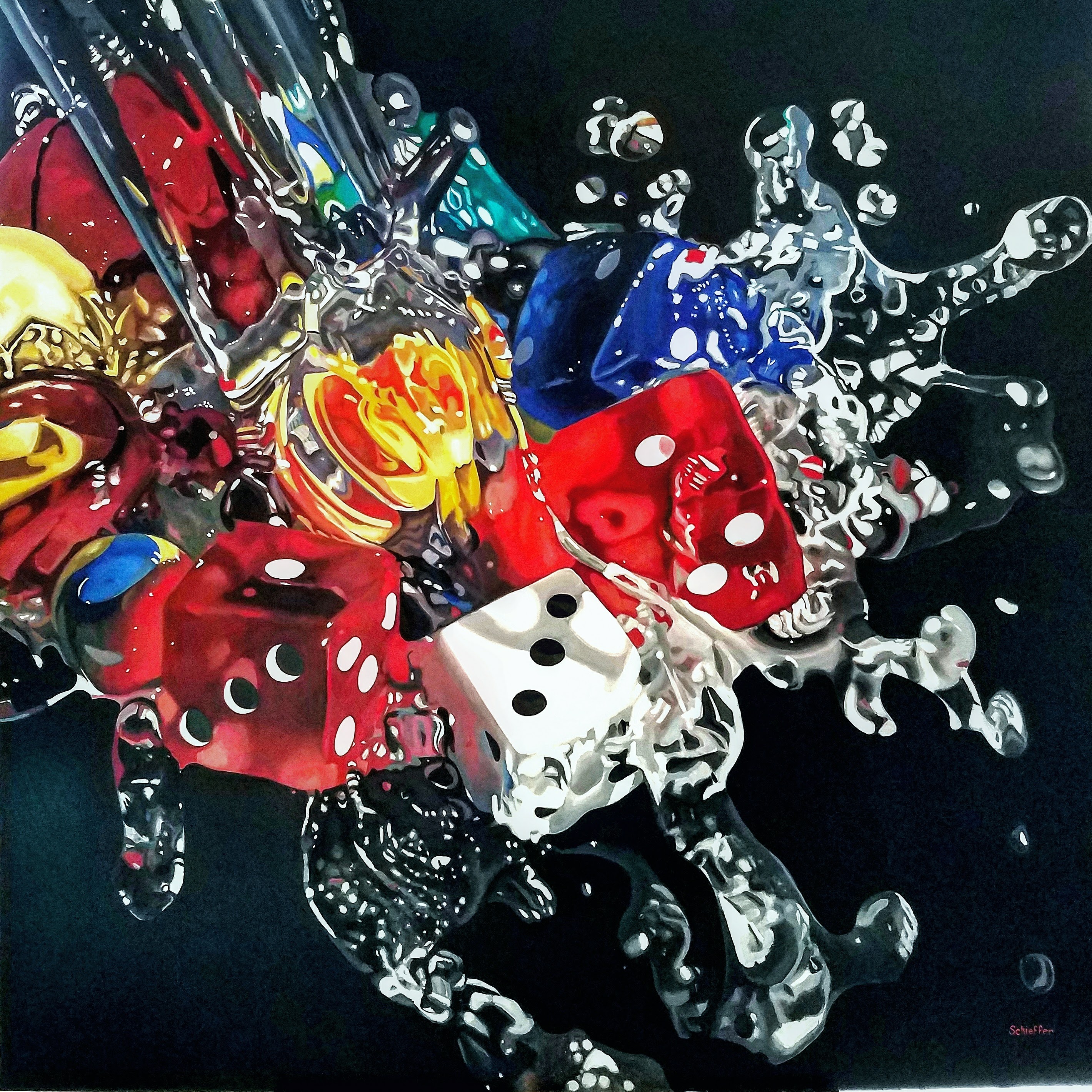 John Schieffer painting at Meyer East Gallery